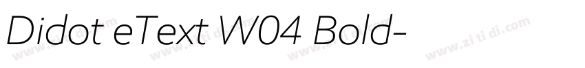 Didot eText W04 Bold字体转换